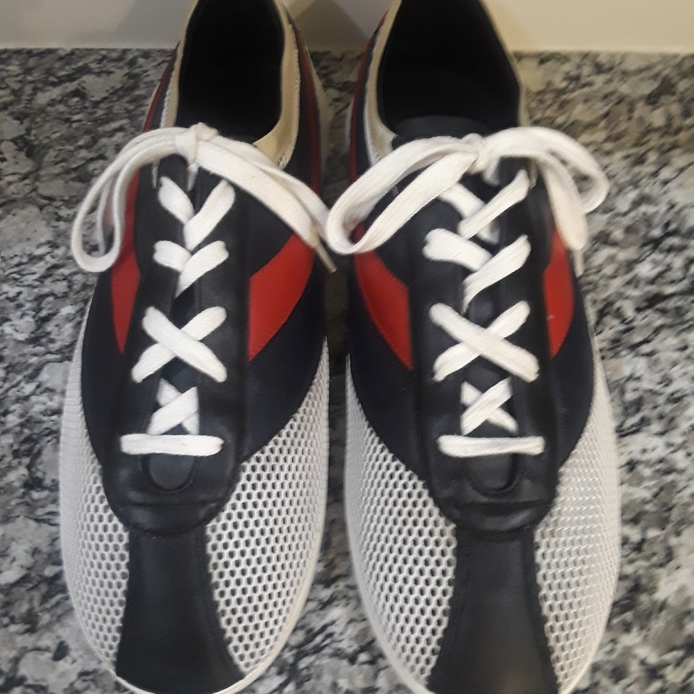💝💝SOLD💝💝Gucci Rete Atlantide White Blue Red Black Men's Sneakers - Picture 3 of 16